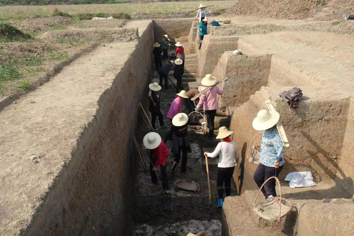 石家河遺址博物館項目建設(shè)工地，工人們正加緊施工（如圖）.jpg